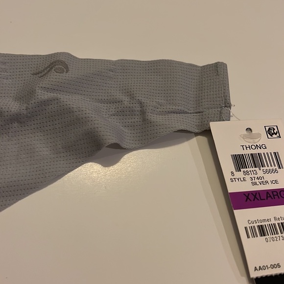 Ideology Silver Ice Sport Mesh Thong NWT Size XXL - Picture 3 of 5